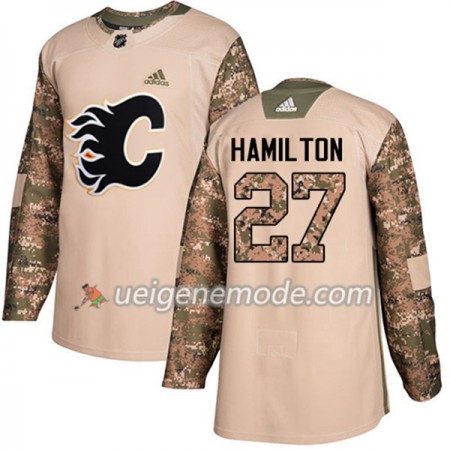 Herren Eishockey Calgary Flames Trikot Dougie Hamilton 27 Adidas 2017-2018 Camo Veterans Day Practice Authentic